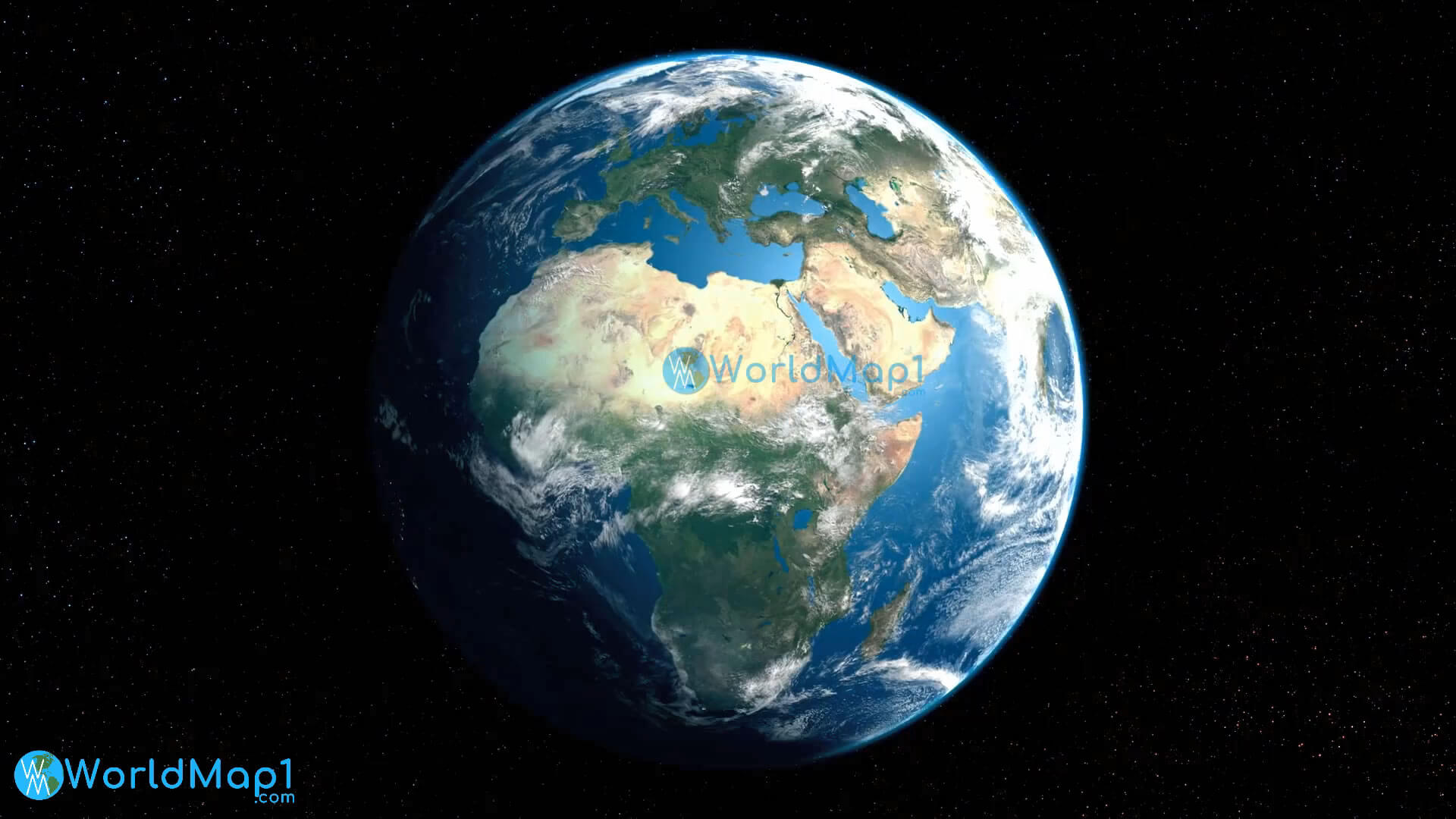 World and Africa - Europe from Space